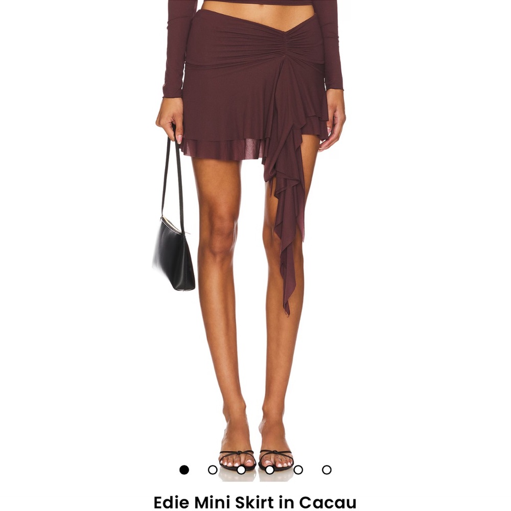 Indah Edie Mini Skirt in Cacau. Size Small. NEVER WORN